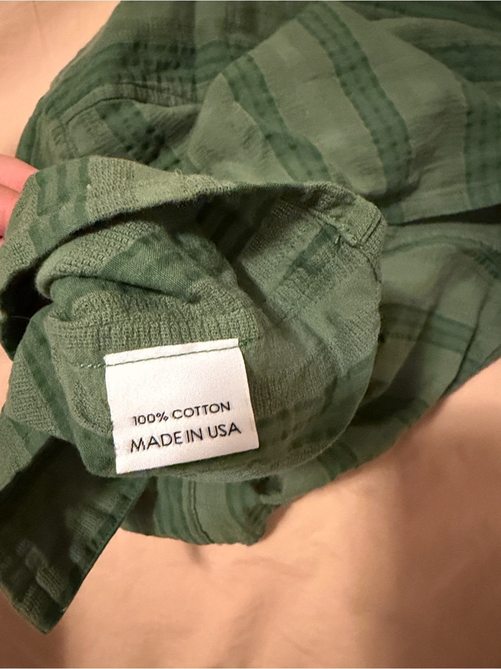 Green Short-Sleeve Button Front Women's Top - Picture 9 of 10